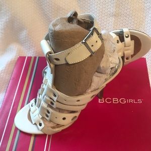 White BCBG Sandals